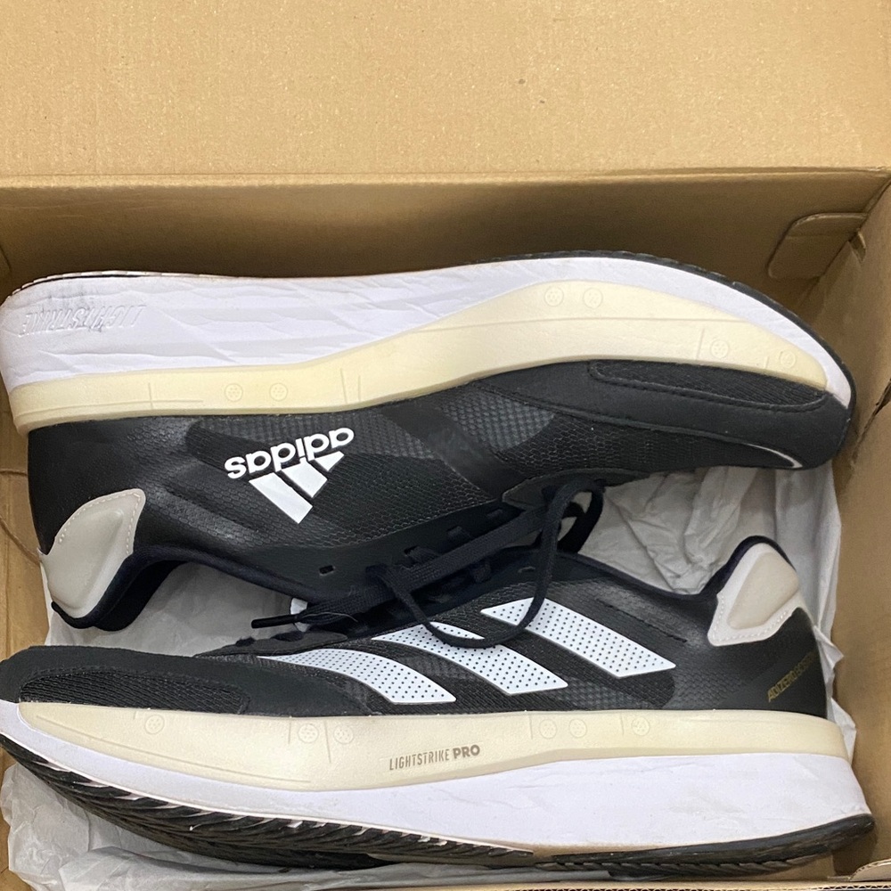 Adidas Black and White Sneakers with Lightstrike Pro